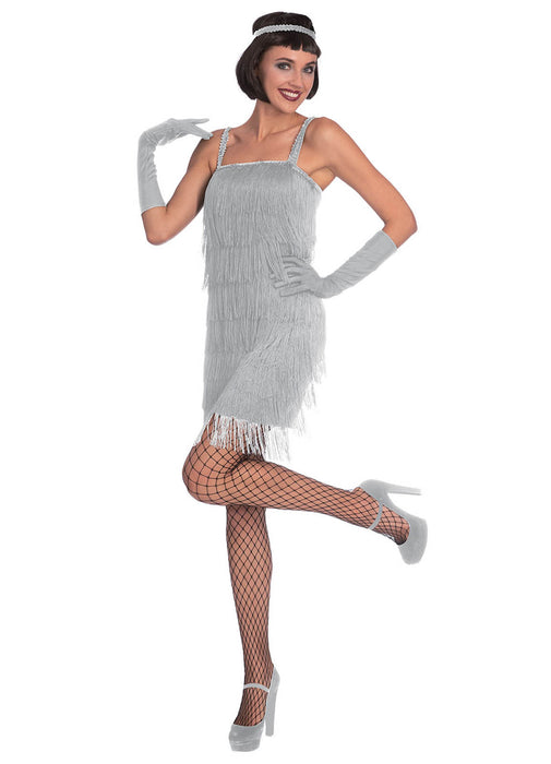 Silver Flapper Costume Adult