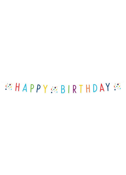 Confetti Happy Birthday Letter Banner
