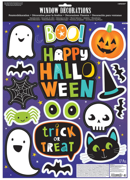 Friendly Halloween Window Stickers