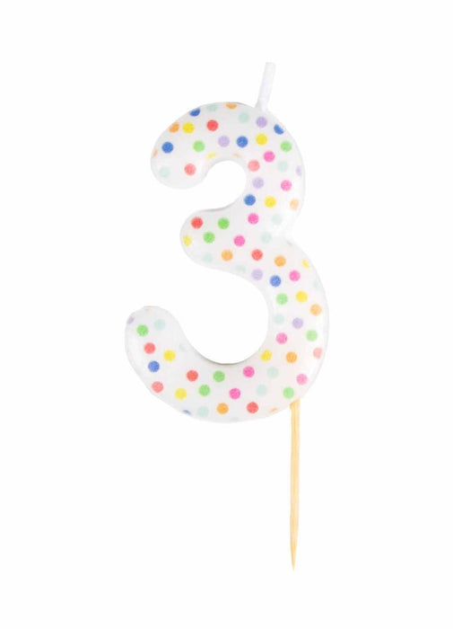 Number 3 Party Candle