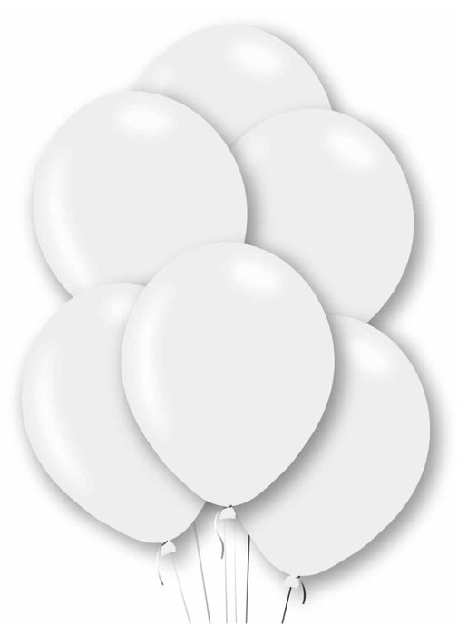 White Latex Balloons 10pk
