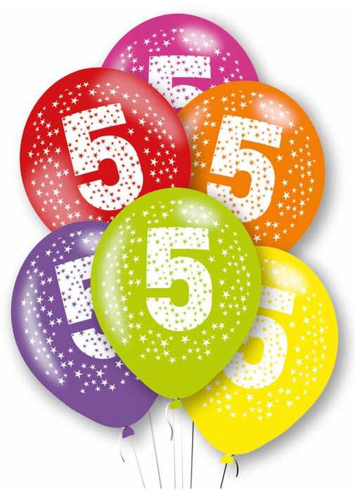 Happy 5th Birthday Latex Balloons 6pk