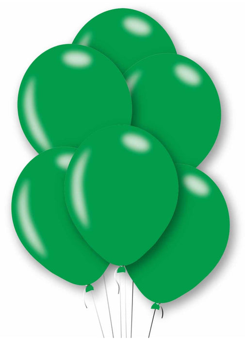 Metallic Green Latex Balloons 10pk