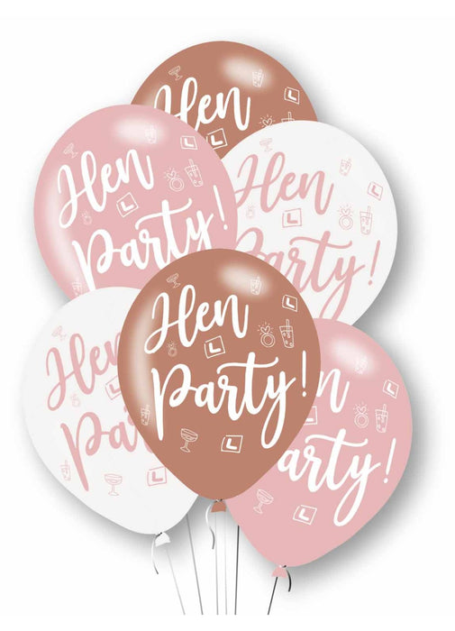 Hen Party Latex Balloons 6pk