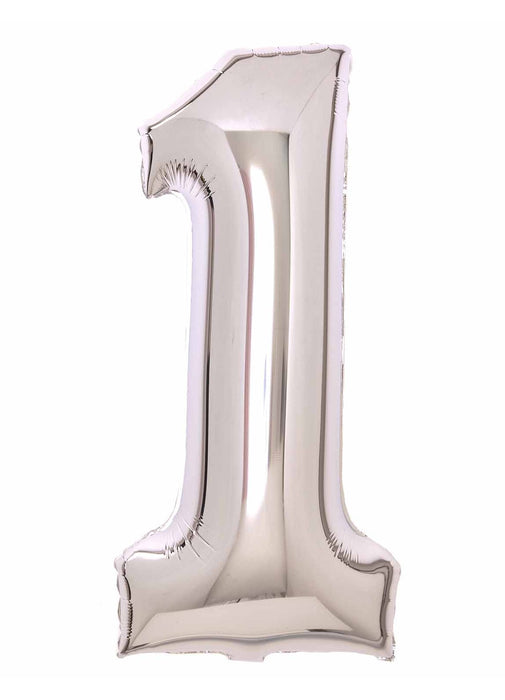 Number 1 Silver Foil Balloon