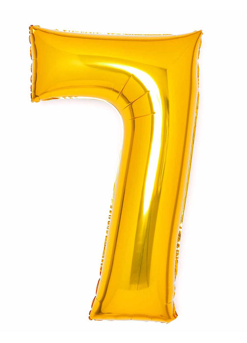 Number 7 Gold Foil Balloon