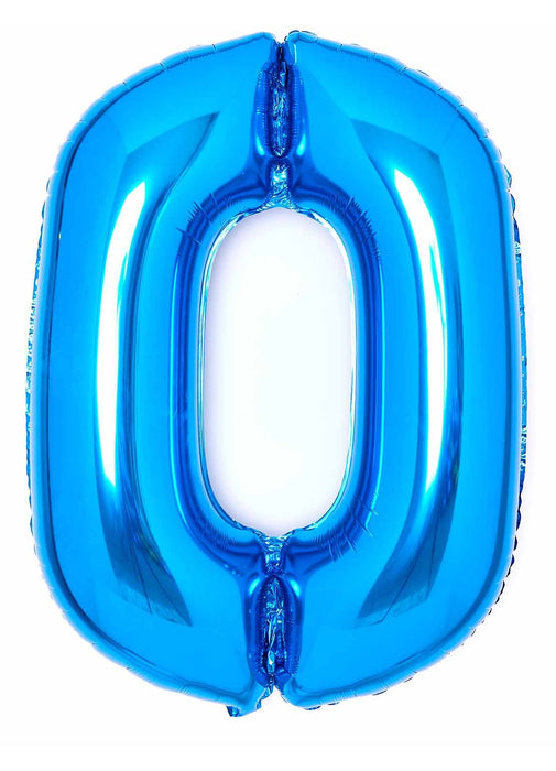 Number 0 Blue Foil Balloon