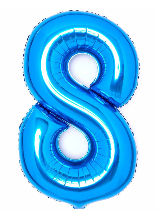 Number 8 Blue Foil Balloon