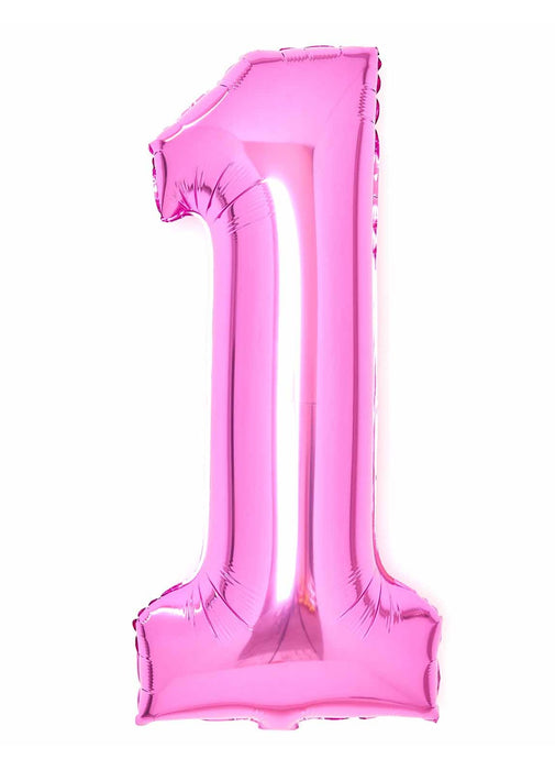 Number 1 Pink Foil Balloon