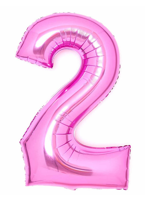 Number 2 Pink Foil Balloon