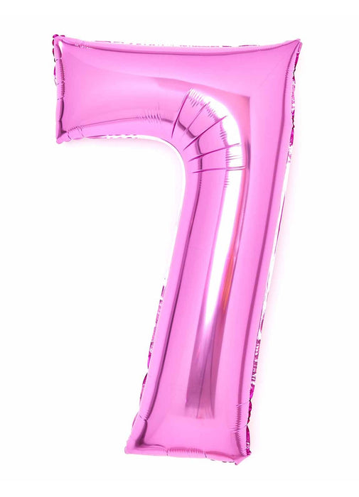 Number 7 Pink Foil Balloon