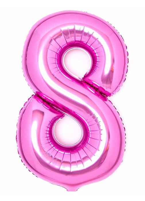 Number 8 Pink Foil Balloon