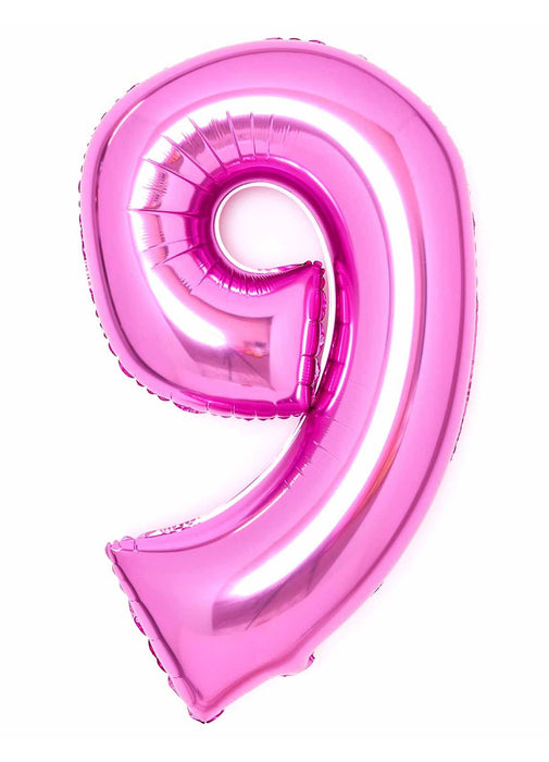 Number 9 Pink Foil Balloon