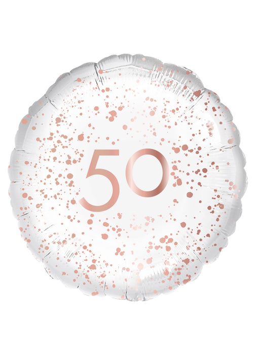 50th Birthday Rose Gold Foil Balloon