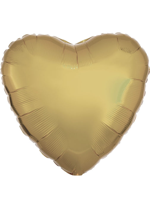White Gold Heart Foil Balloon