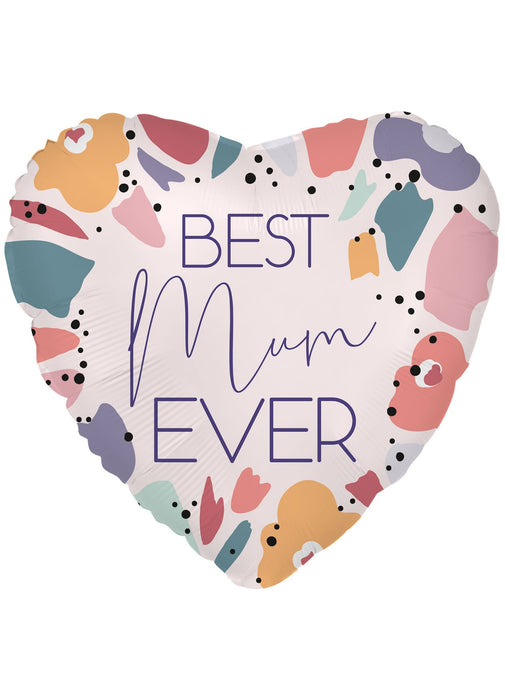 Best Mum Ever Heart Foil Balloon