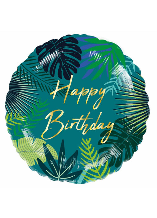 Tropical Happy Birthday Foil Balloon