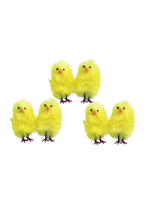 Easter Chick Decorations 6pk