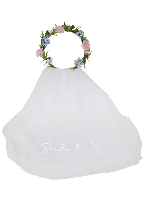 Floral Bride To Be Veil