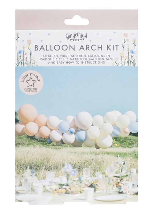 Blush, Nude & Blue Balloon Arch Kit