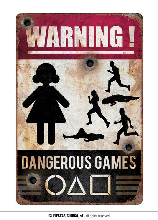 Dangerous Game Warning Sign