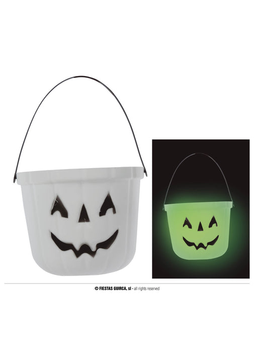 Glow In Dark Pumpkin Bucket