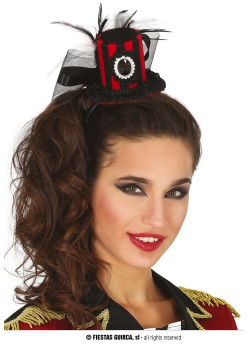 Red & Black Mini Hat Headband