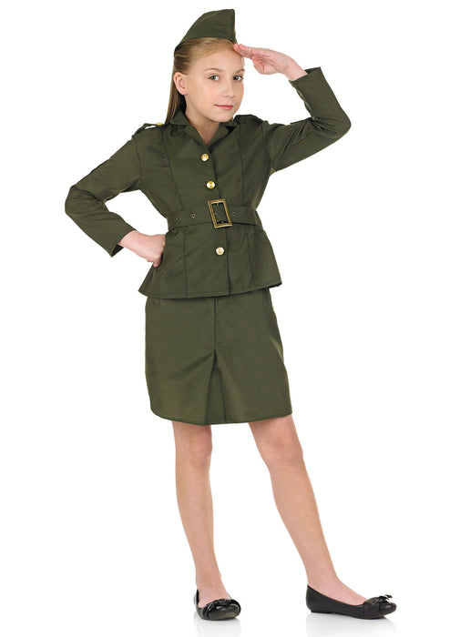 WW2 Army Girl Costume Child