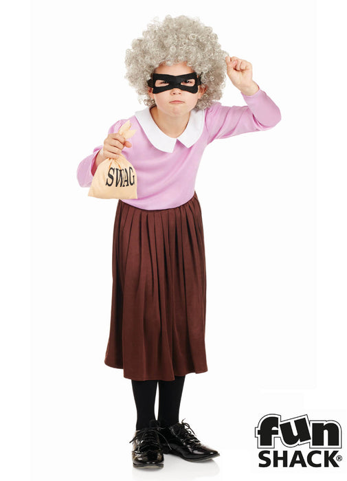 Burglar Granny Costume Child
