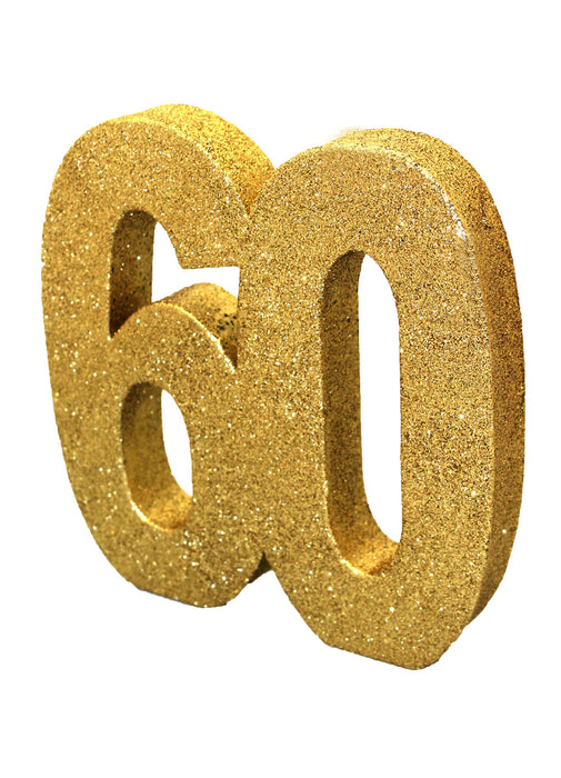 Gold Age 60 Glitter Table Decoration