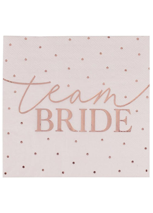 Rose Gold Hen Party Napkins 16pk