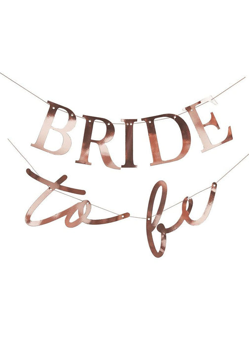 Rose Gold Bride To Be Bunting