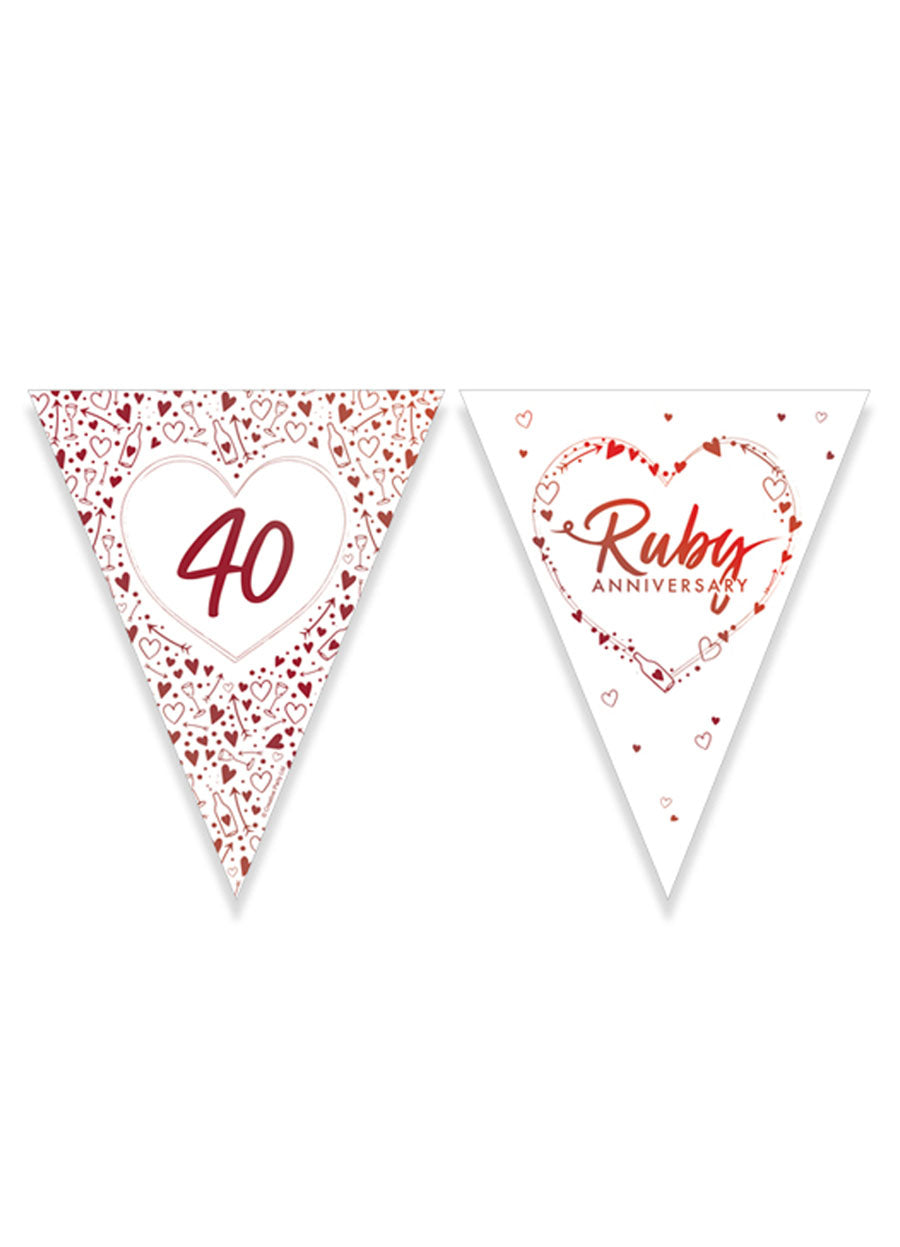 Ruby Anniversary Flag Bunting — Party Britain