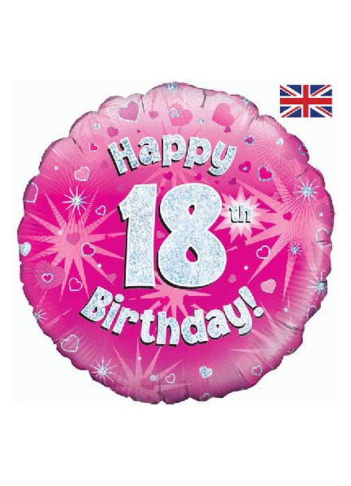 Pink Happy 18th Birthday Foil Balloon