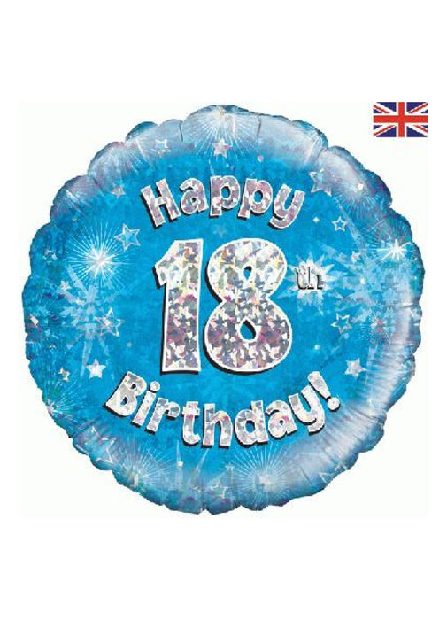 Blue Happy 18th Birthday Foil Balloon