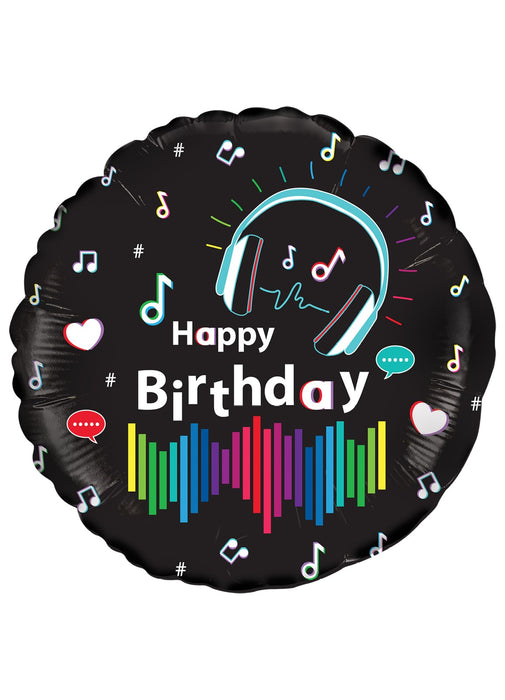 Happy Birthday Music Foil Balloon
