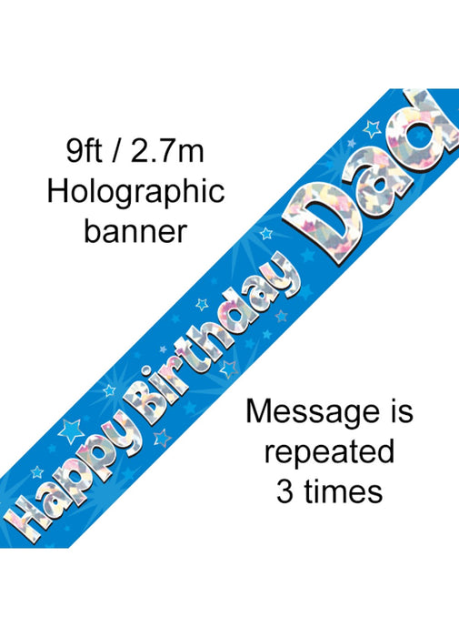 Happy Birthday Dad Foil Banner