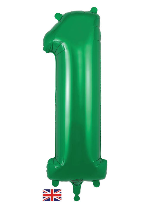 Number 1 Green Foil Balloon