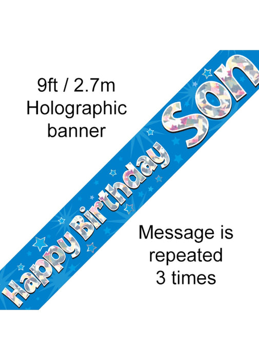 Happy Birthday Son Foil Banner