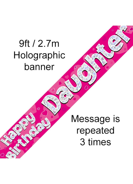Happy Birthday Daughter Foil Banner