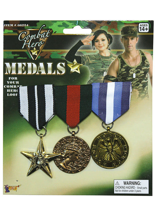 Combat Hero Medals 3pk