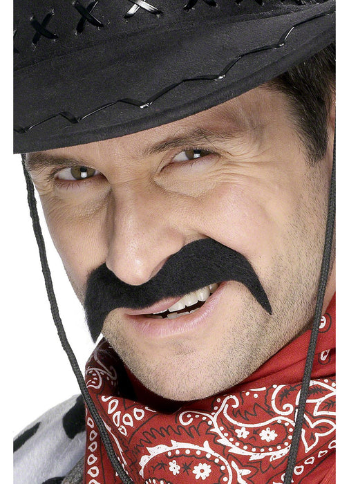 Cowboy Moustache - Black