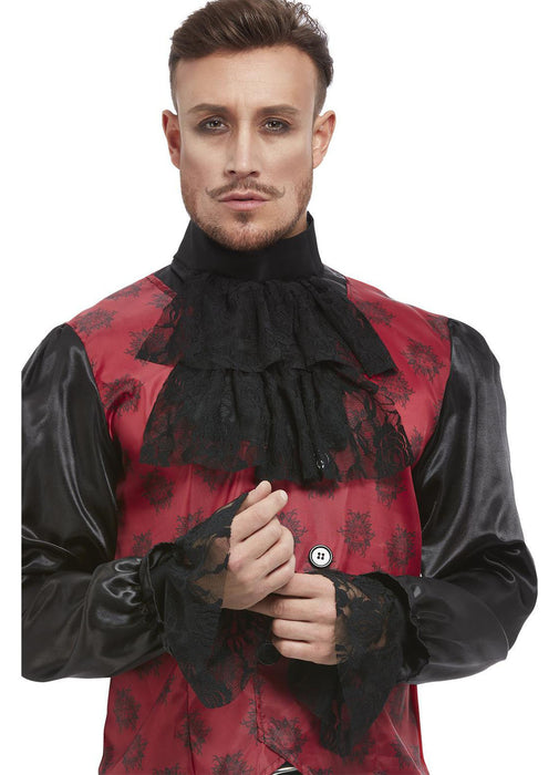 Black Cravat & Cuff Set