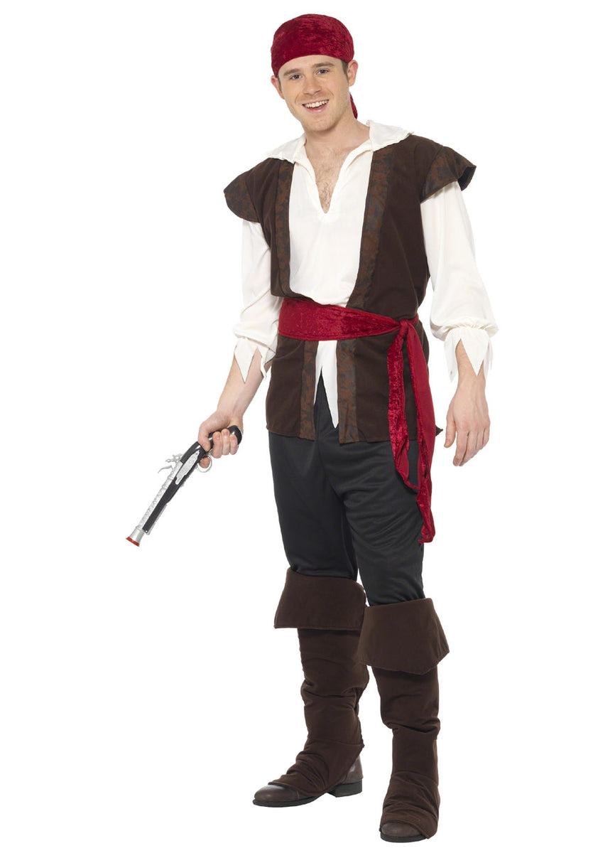 2024 Stylish Adult Pirate Costume – Men's Medium Size – Tops & Shirts
