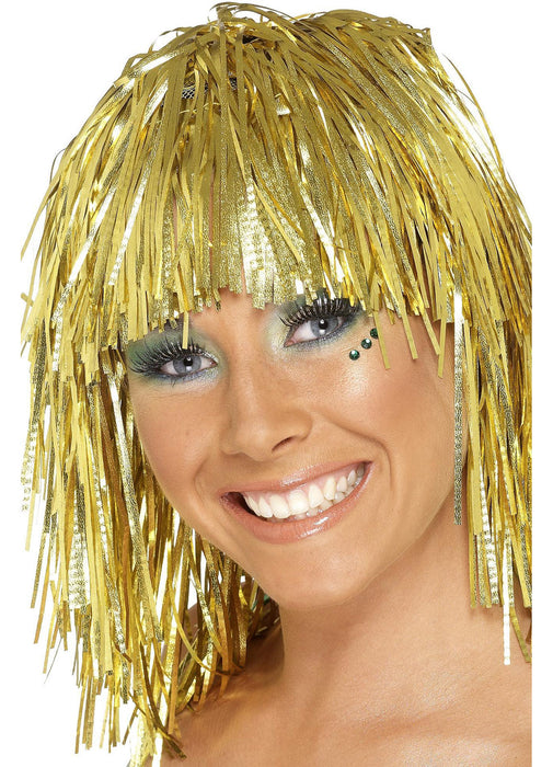 Gold Cyber Tinsel Wig