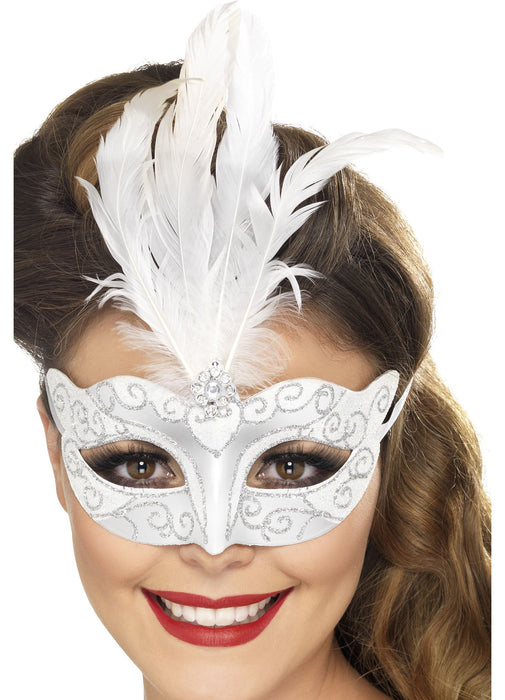 Venetian Silver Glitter Eyemask