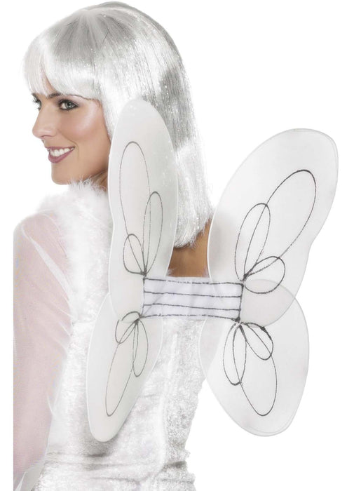 White Glitter Angel Wings