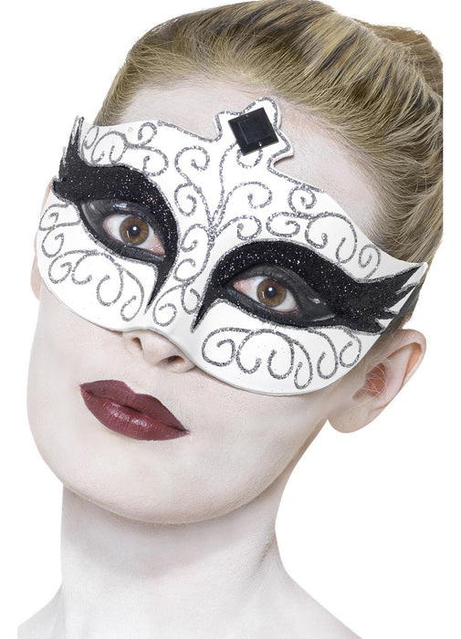 White Gothic Swan Eyemask