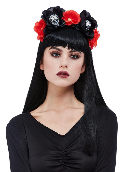 Skull Roses Headband