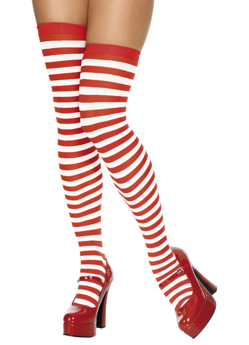 Red and White Striped Stockings